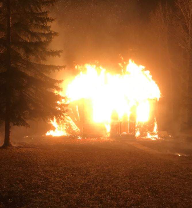 A church in Barrhead has been destroyed by a suspected arson.