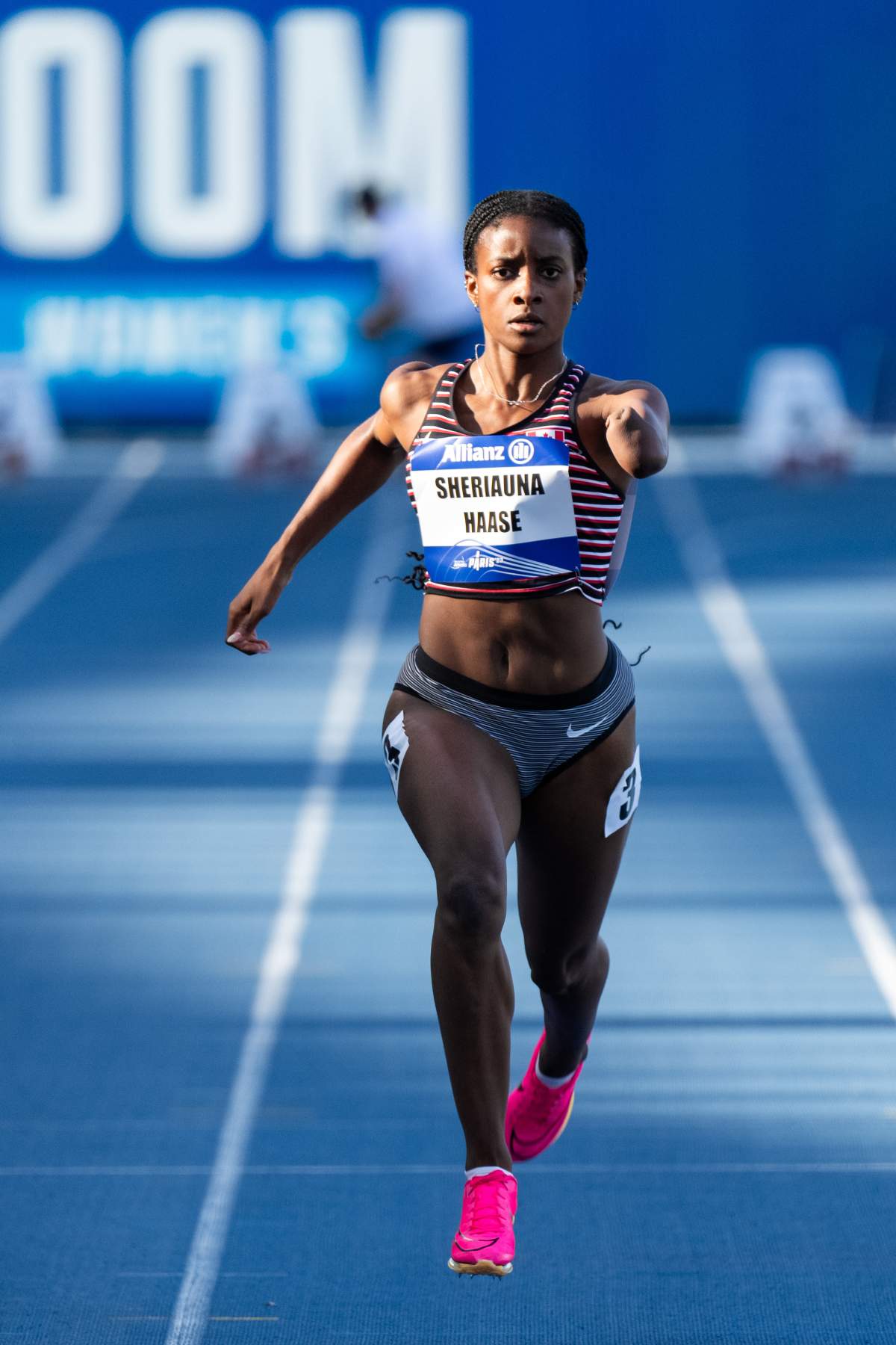 World Para Athletics Championships, Paris 2023. July 10 2023. Sheriauna Haase 100m (T47) heats.
