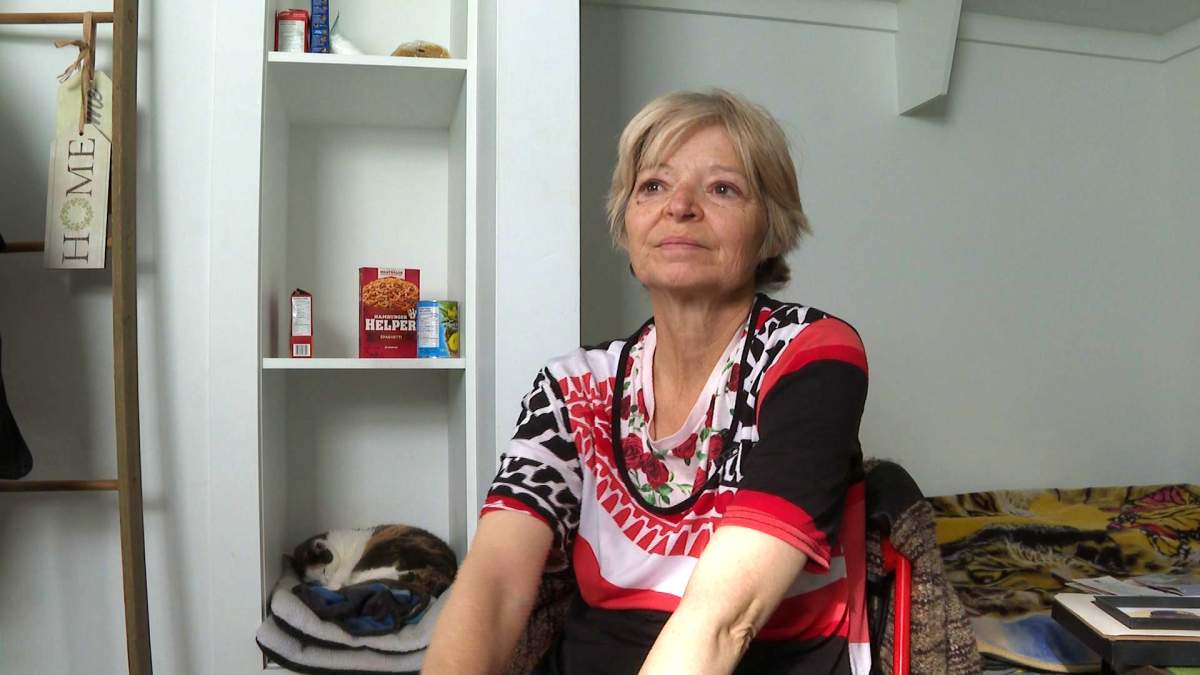 Liz Myers, who lives in a converted laundry room, has been searching for a better place to live with no luck.