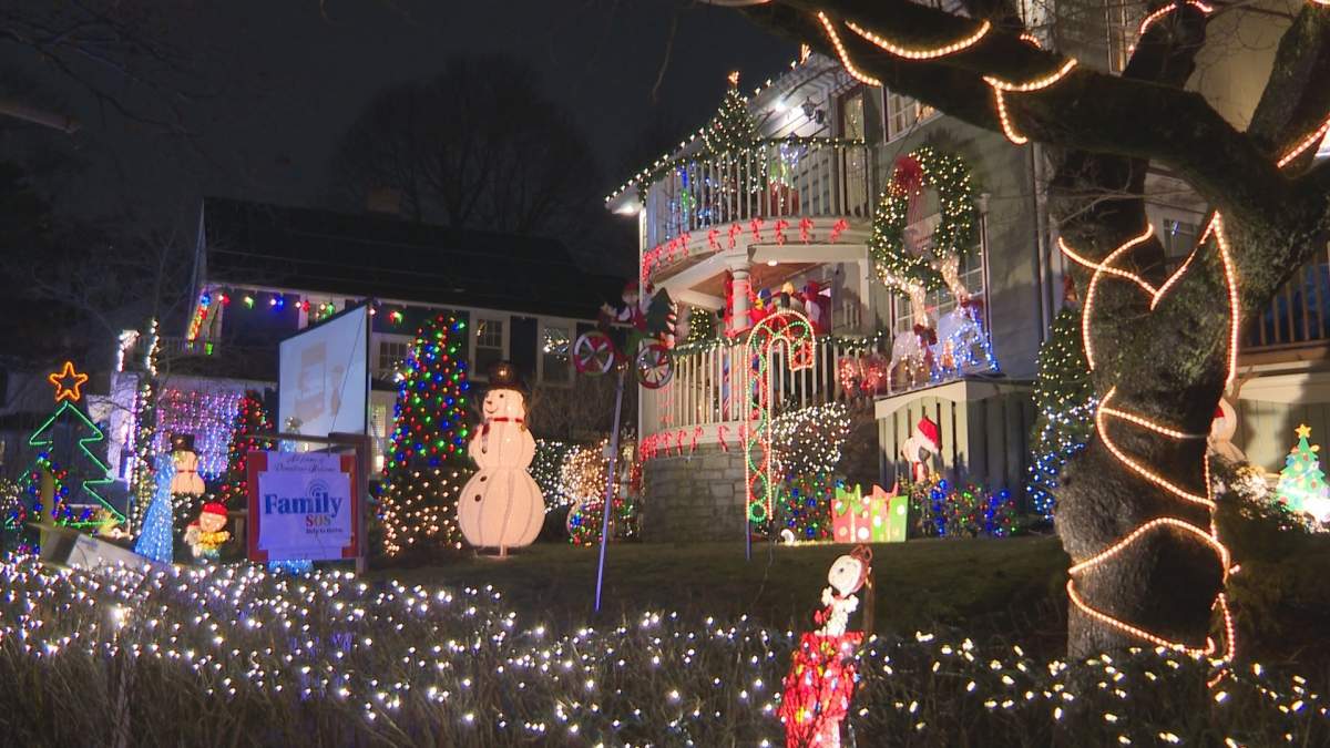 A wide array of Christmas lights illuminate Nicholas Giacomantonio’s home.