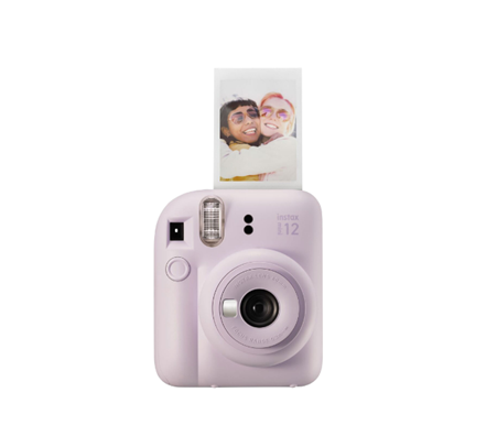 A Fujifilm Instax Camera in lilac.