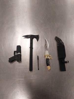 Calgary police seized numerous knives during a recent underground operation at CTrain stations.