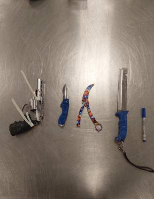 Calgary police seized numerous weapons during a recent underground operation at CTrain stations.