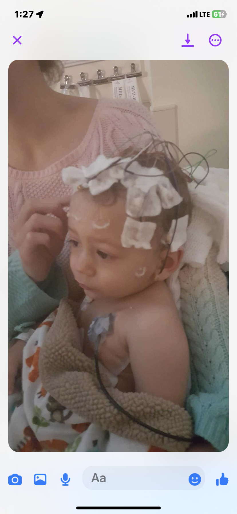 Milo being tested