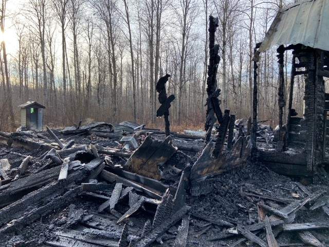 Fire destroyed the United Church in Barrhead on Dec 7, 2023.