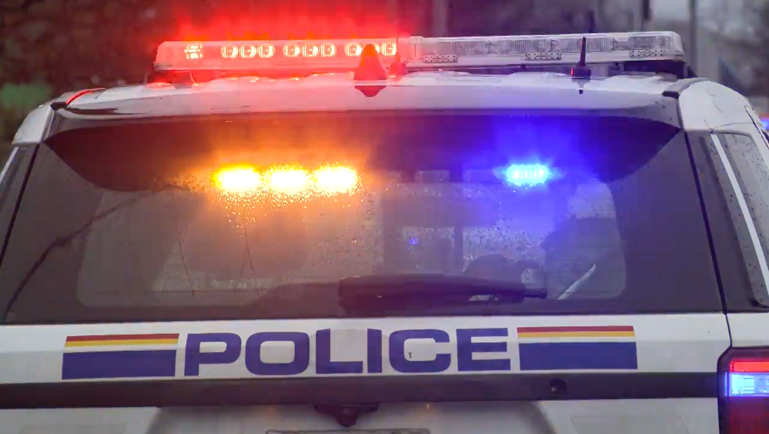 File photo of an RCMP vehicle with its emergency lights on.