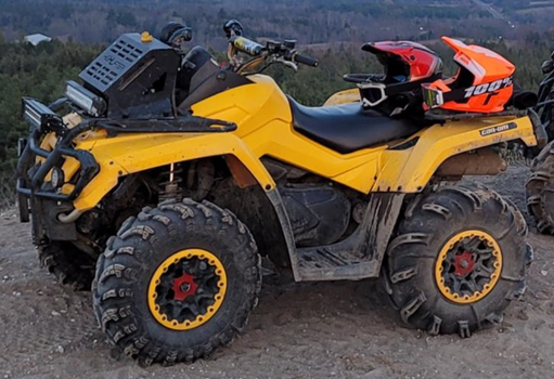 Police say this ATV was in the bed of a pickup truck. Both were stolen sometime on the weekend.