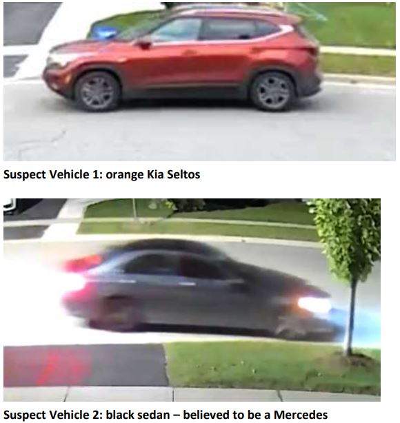 Two vehicles in surveillance photos.