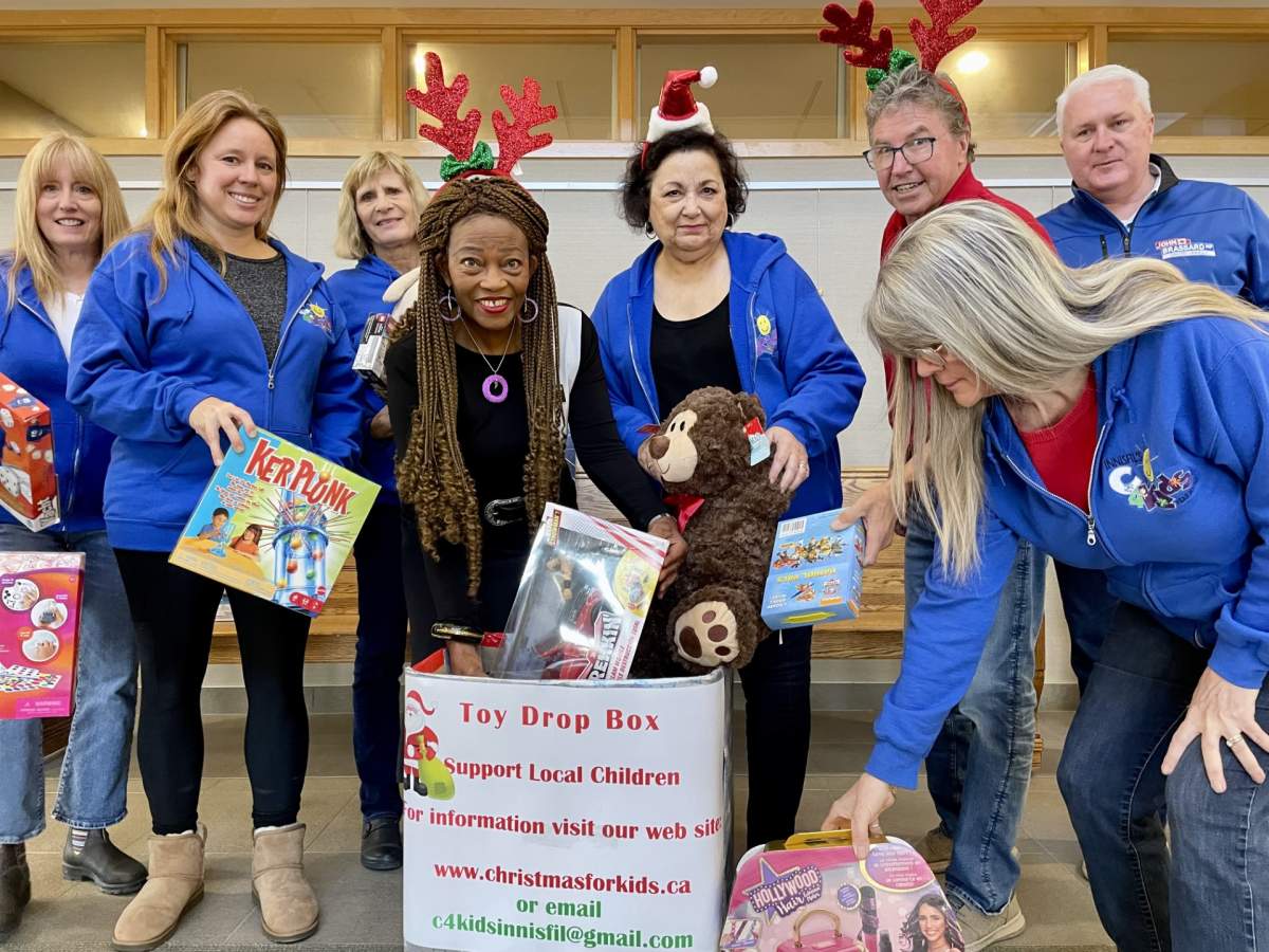 Town Council and C4K at the launch of the Town of Innisfil Christmas for Kids (C4K) annual toy drive.