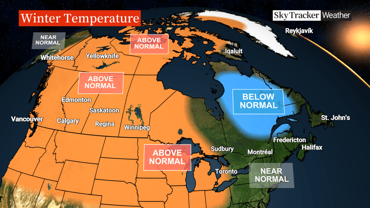 A visual map of winter forecasts for Canada