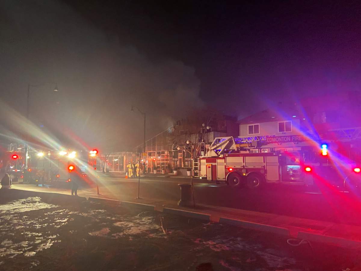 EFRS responds to a fire near 95 Street and 108 Avenue.