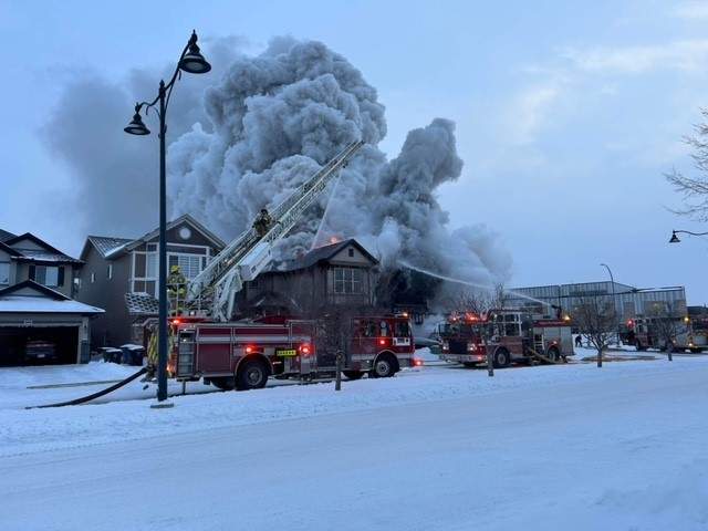 The Calgary Fire Department was called to a house fire at around 4 p.m. in the 800 block of Auburn Bay Boulevard Southeast on Jan. 11, 2024.