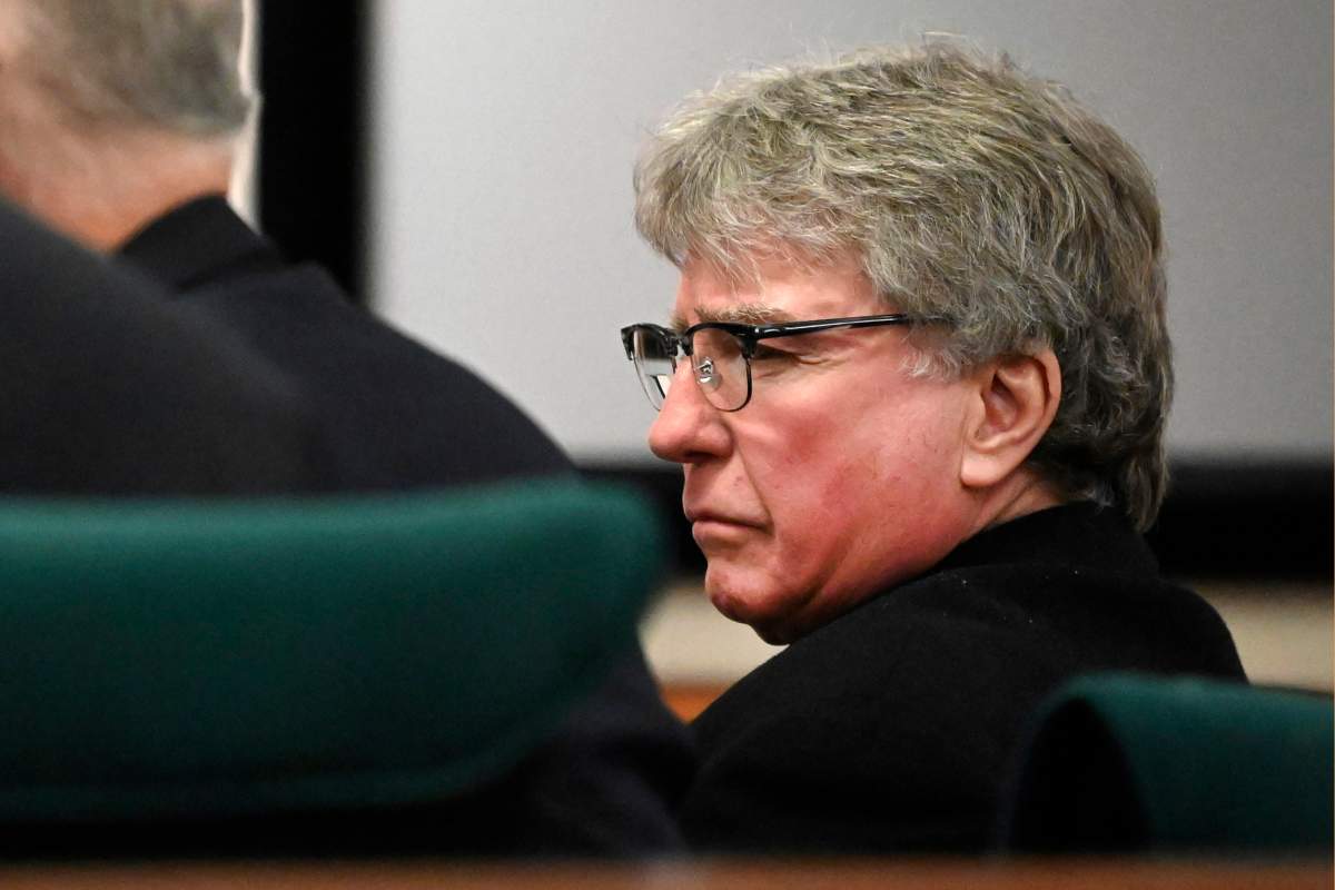 Defendant Kevin Monahan listens to summations in his murder trial before County Judge Adam Michelini, Tuesday, Jan. 23, 2024, at the Washington County Courthouse in Fort Edward, N.Y.