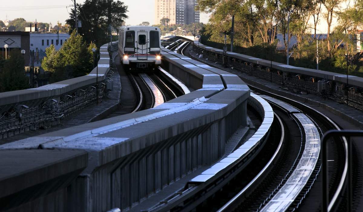 A RT train arrives at Scarborough Centre in Scarborough, Ontario Wednesday, September 25, 2013.