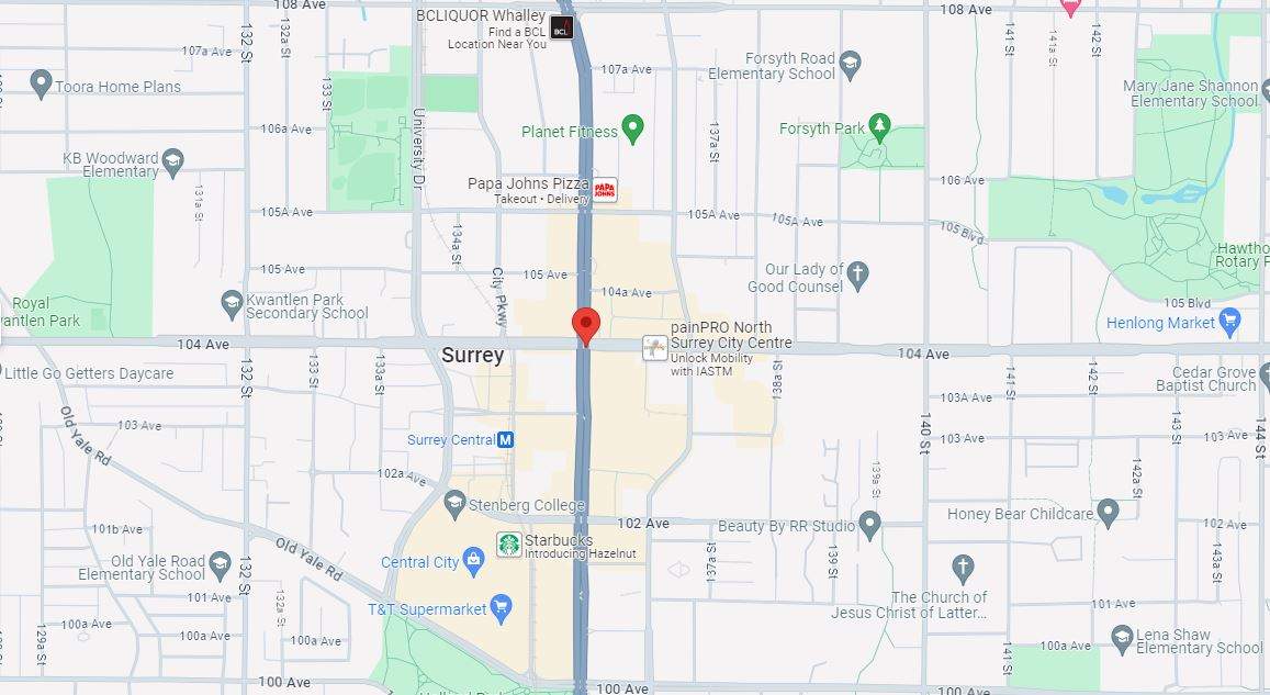 A screen grab of a map