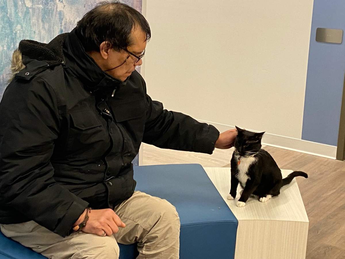 Freddie is beloved by both the staff and residents at the Grace Village supportive living facility.