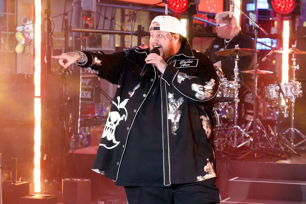 Jelly Roll performs during New Year’s Eve in Times Square on Dec. 31, 2023 in New York City.