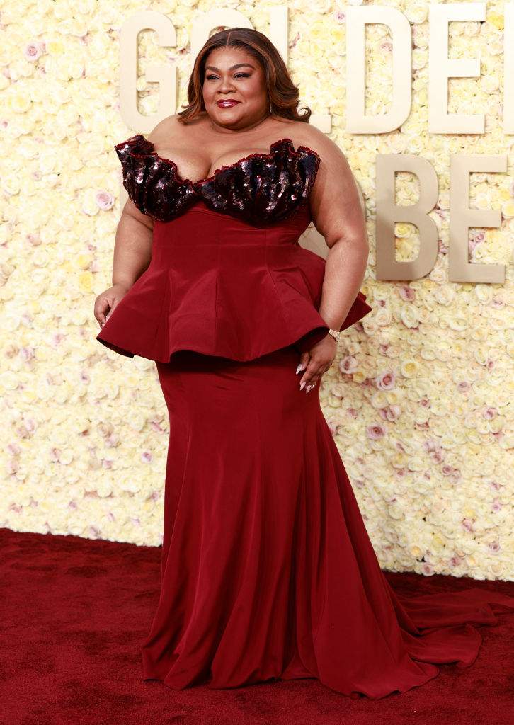 Da'Vine Joy Randolph arrives for the 81st annual Golden Globe Awards at The Beverly Hilton hotel in Beverly Hills, California, on January 7, 2024.