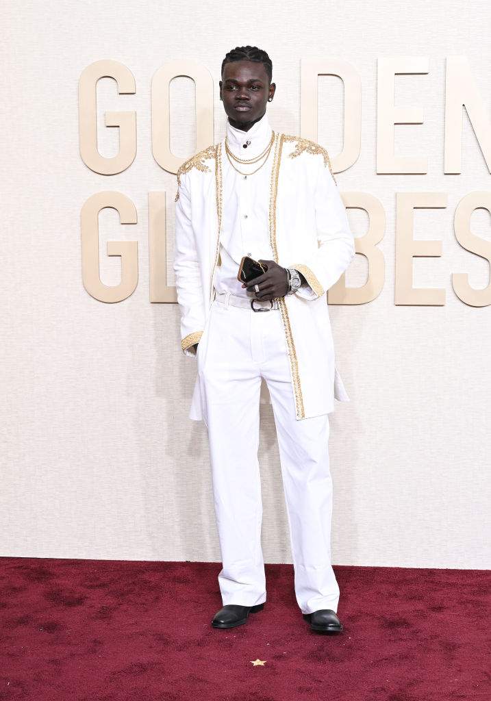 Moustapha Fall at the 81st Golden Globe Awards held at the Beverly Hilton Hotel on January 7, 2024 in Beverly Hills, California.
