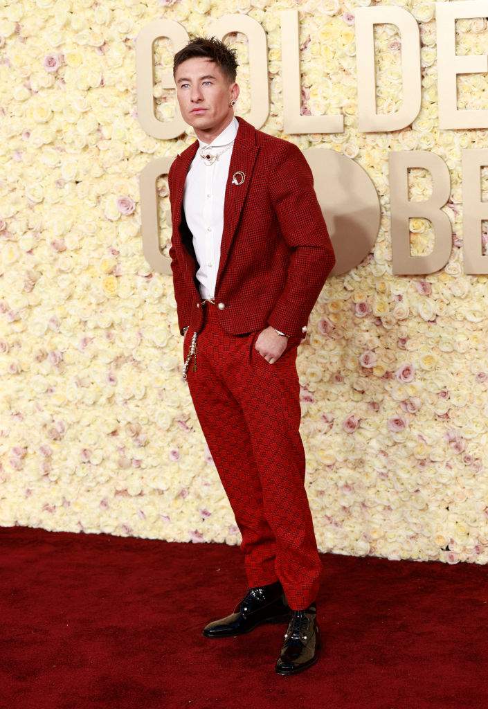 Irish actor Barry Keoghan arrives for the 81st annual Golden Globe Awards at The Beverly Hilton hotel in Beverly Hills, California, on January 7, 2024.
