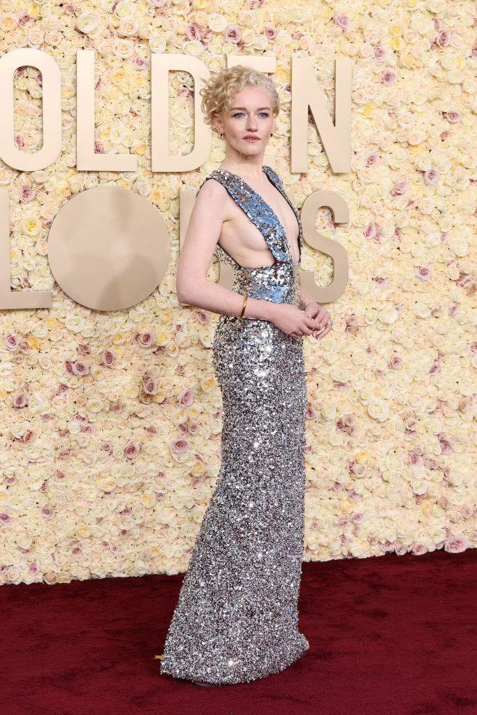 Julia Garner attends the 81st Annual Golden Globe Awards at The Beverly Hilton on January 07, 2024 in Beverly Hills, California.
