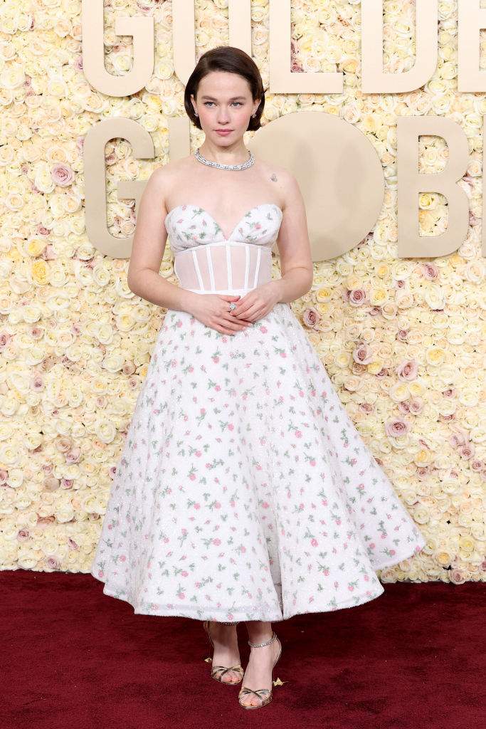 Cailee Spaeny attends the 81st Annual Golden Globe Awards at The Beverly Hilton on January 07, 2024 in Beverly Hills, California.