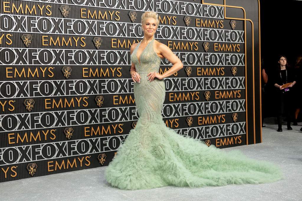 Hannah Waddingham attends the 75th Primetime Emmy Awards at the Peacock Theater in Los Angeles, CA, Monday, Jan. 15, 2024.