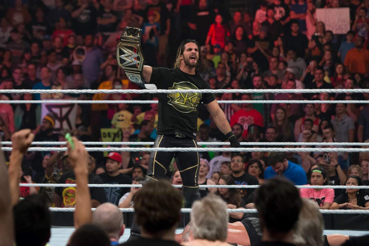Professional wrestler Randy Orton attends the WWE Monday Night Raw at the Frank Erwin Center on April 6, 2015 in Austin, Texas.