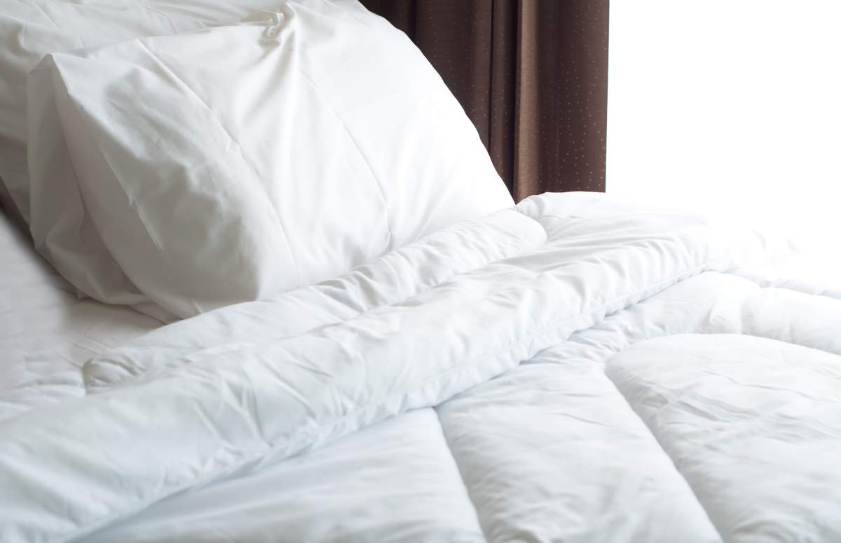 white bedding