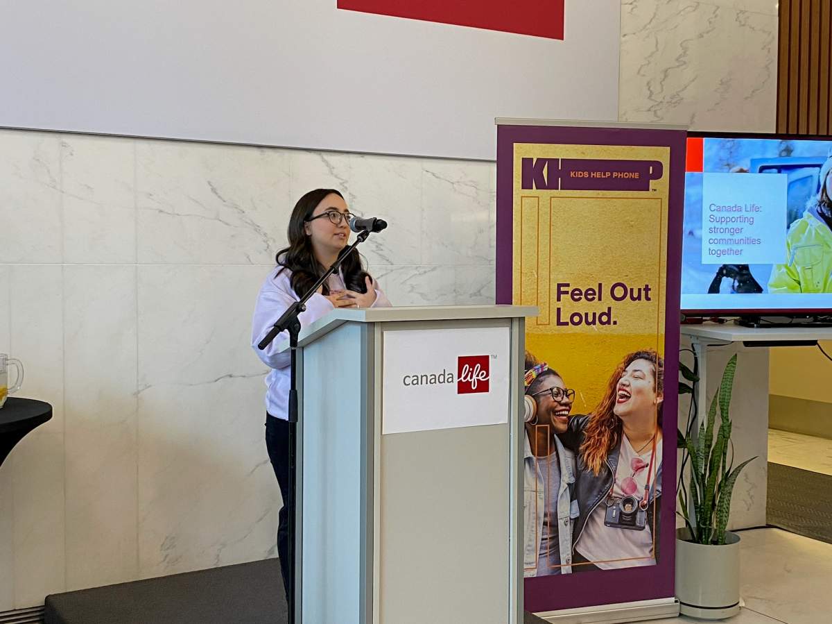 Ilona Manda, a volunteer with Kids Help Phone, shares her experiences using the text line.