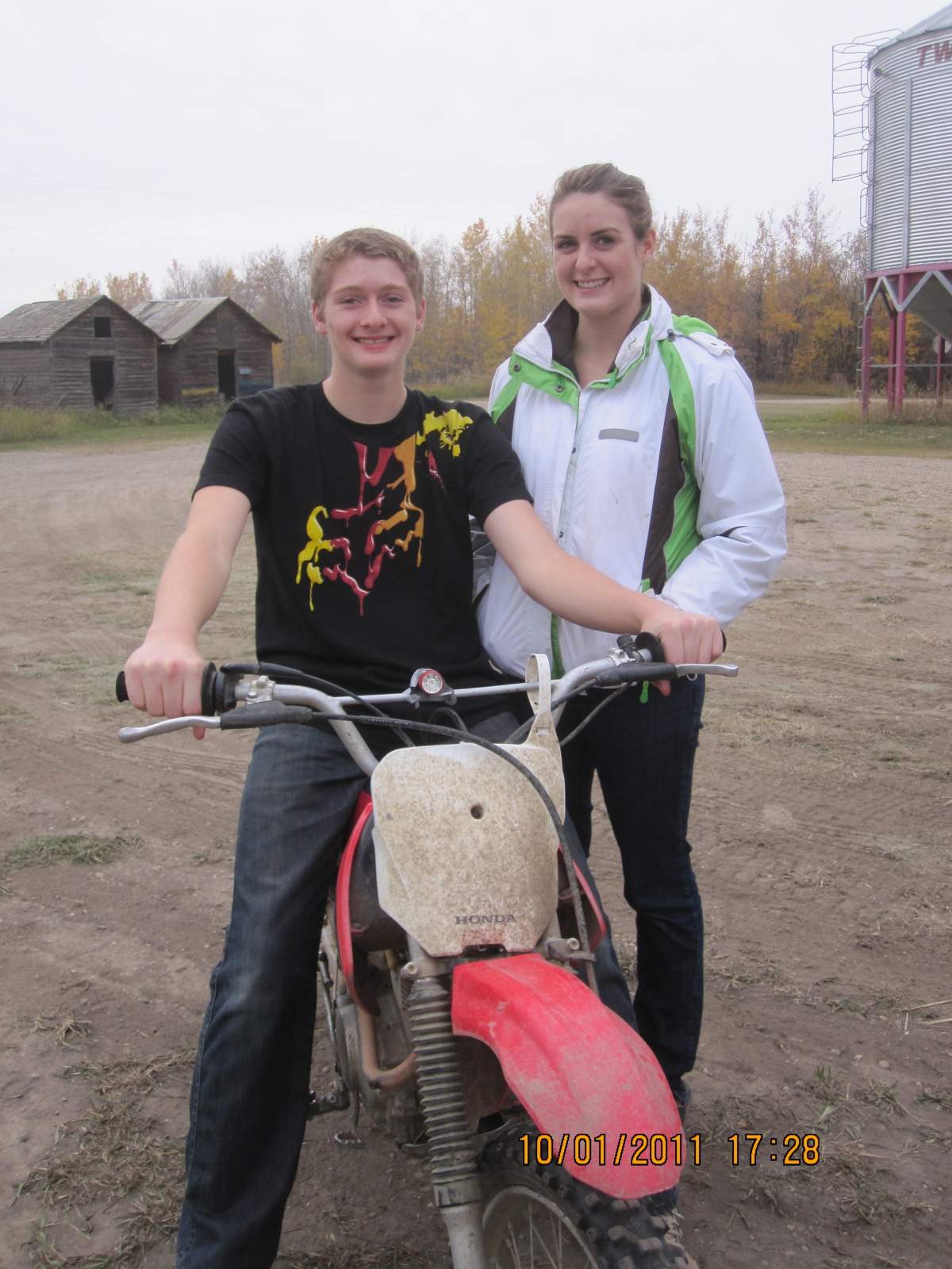 Brock Ruether on his dirt bike.