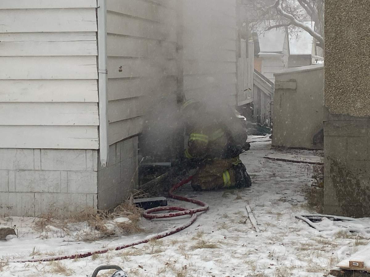 A fire broke out a what is believed to be a vacant home at 11849 79th St. in central Edmonton's Eastwood neighbourhood on Tuesday, January 9, 2024.