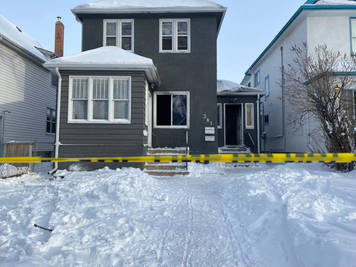 The scene of a fatal fire on College Avenue.