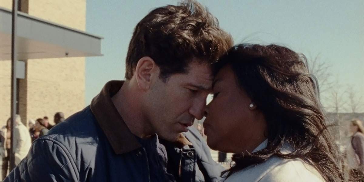 Aunjanue Ellis-Taylor as Isabel Wilkerson and Jon Bernthal as Brett Hamilton, Wilkerson's husband in 'Origin' a new film by Ava DuVernay.