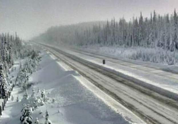 Weather and road conditions along the Okanagan Connector on Friday morning, Jan. 12, 2024. At the summit, which has an elevation of 1,717 metres, the temperature was -34 C at 11 a.m.