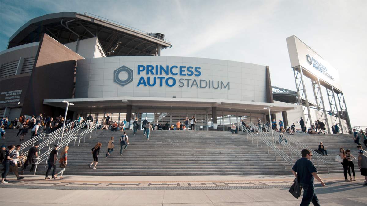A rendering of the stadium’s new branding.