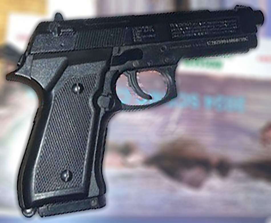 This BB gun was seized from a home on Sioux Valley Dakota First Nation by RCMP.