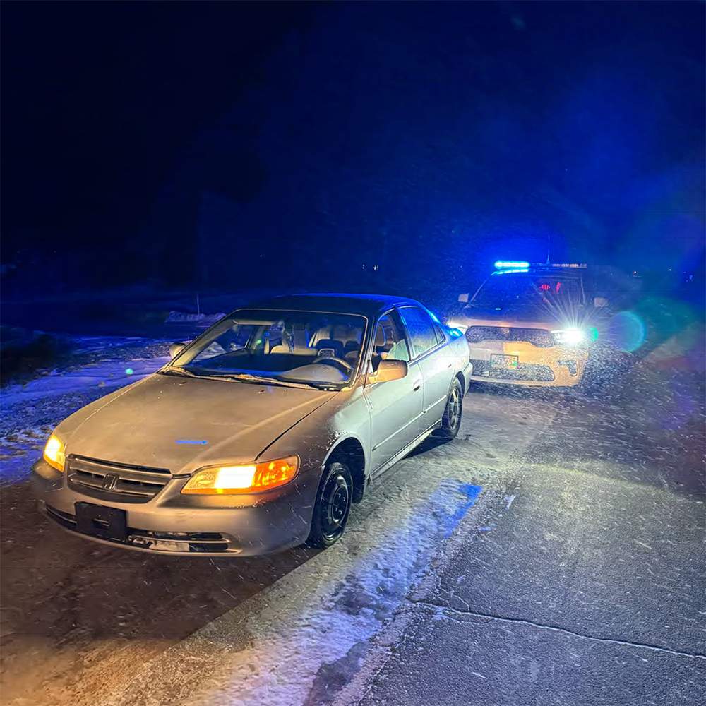 A man is in custody after a Manitoba RCMP officer attempted to assist the suspect in changing the tire of a vehicle on Highway 5, on Jan. 15, 2024.