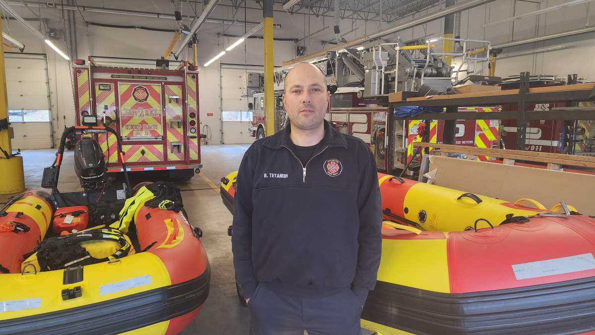 Volunteer firefighter Brett Tetanish was deputy chief the night of the floods, helping respond to roughly 100 rescue calls.