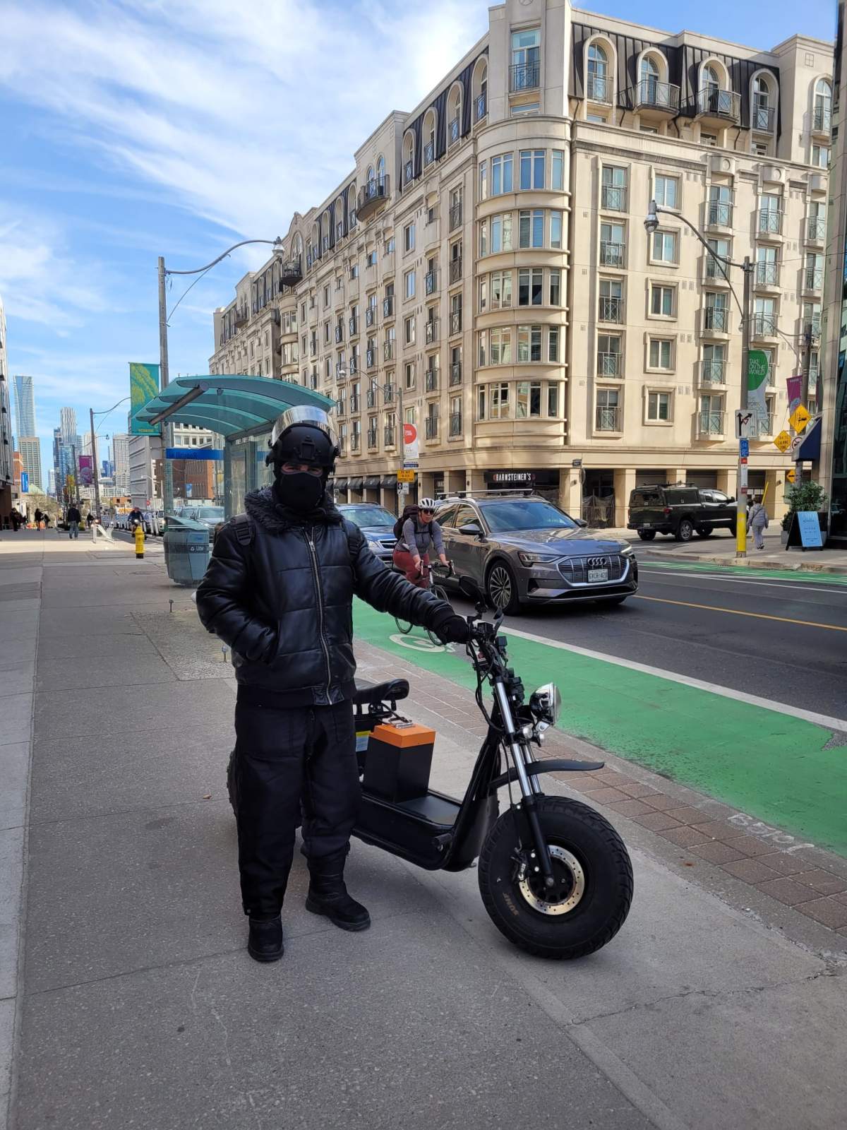 man with bike