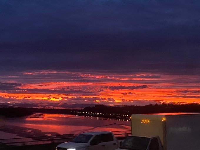 A look at the sunrise on Monday.