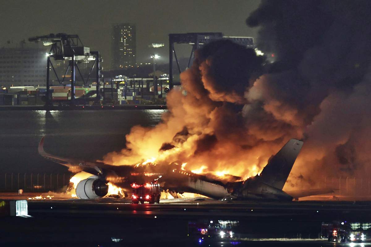 Japan Plane Fire