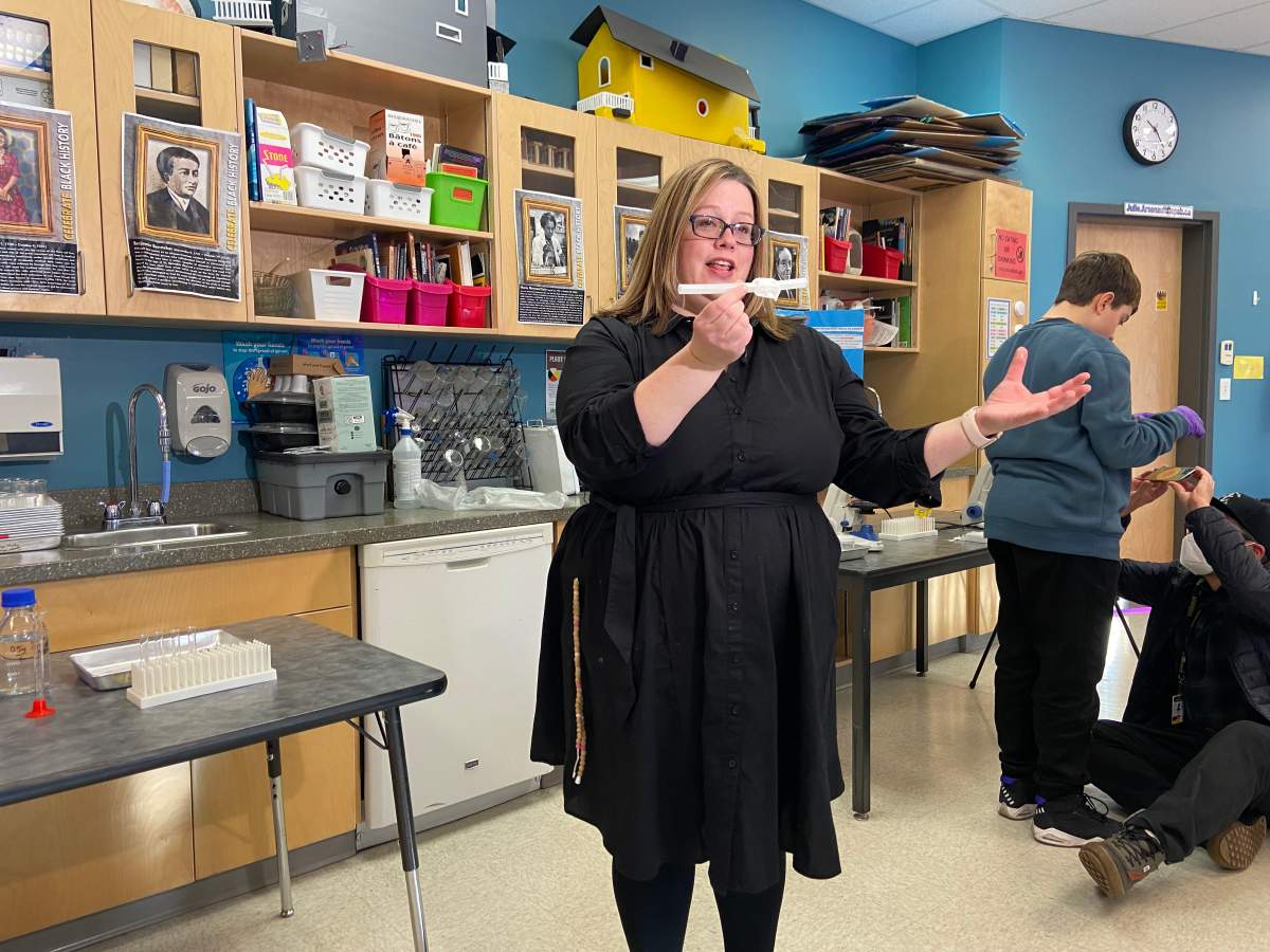 Students at Michael Strembitsky School are working on an out of this world science project.