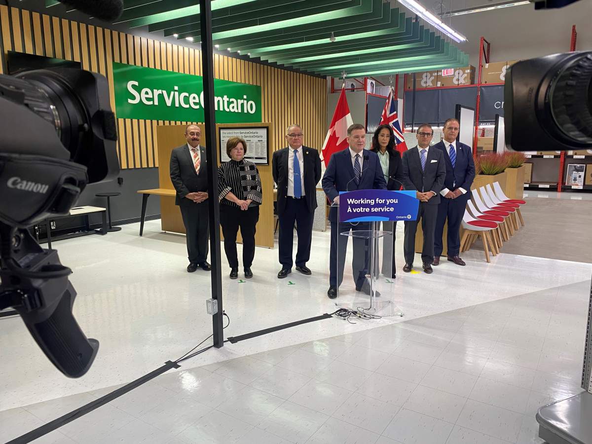 Todd McCarthy, Minister of Public and Business Service Delivery, makes an announcement on Jan. 29, 2024.