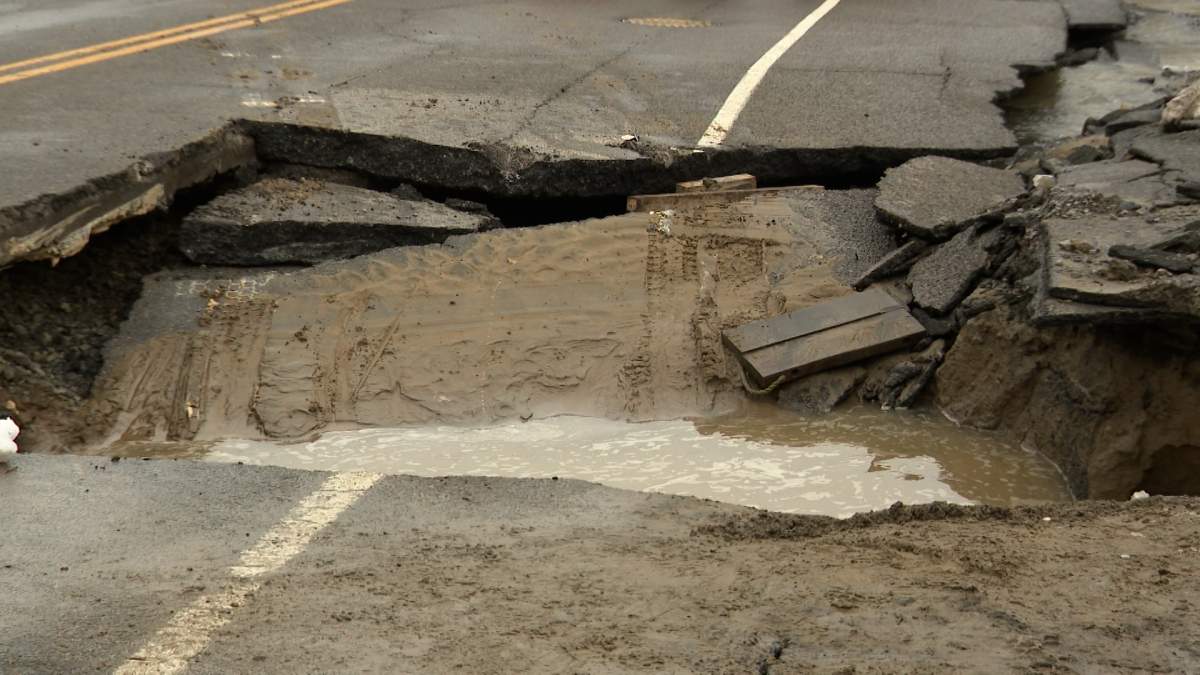 The road will remain closed while repairs are made.
