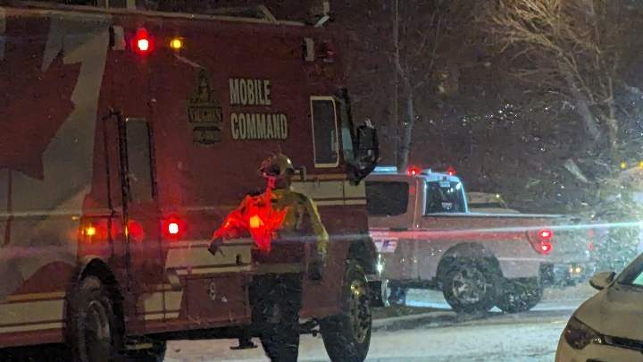 Toronto and Vaughan fire crews battled a blaze at a home Saturday night that killed two people.