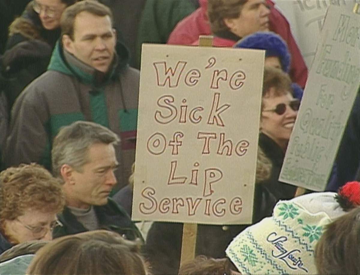 In the fall of 2000, after a year of negotiating, teachers began work-to-rule action for six days in September.