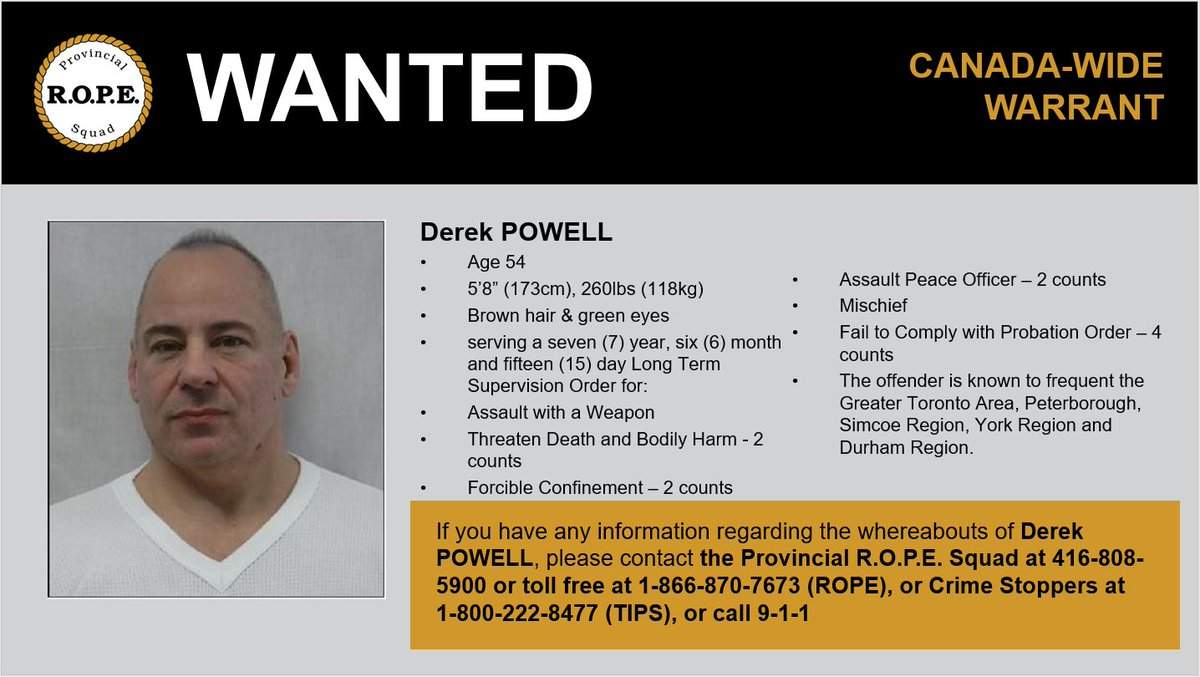 Derek Powell wanted poster.