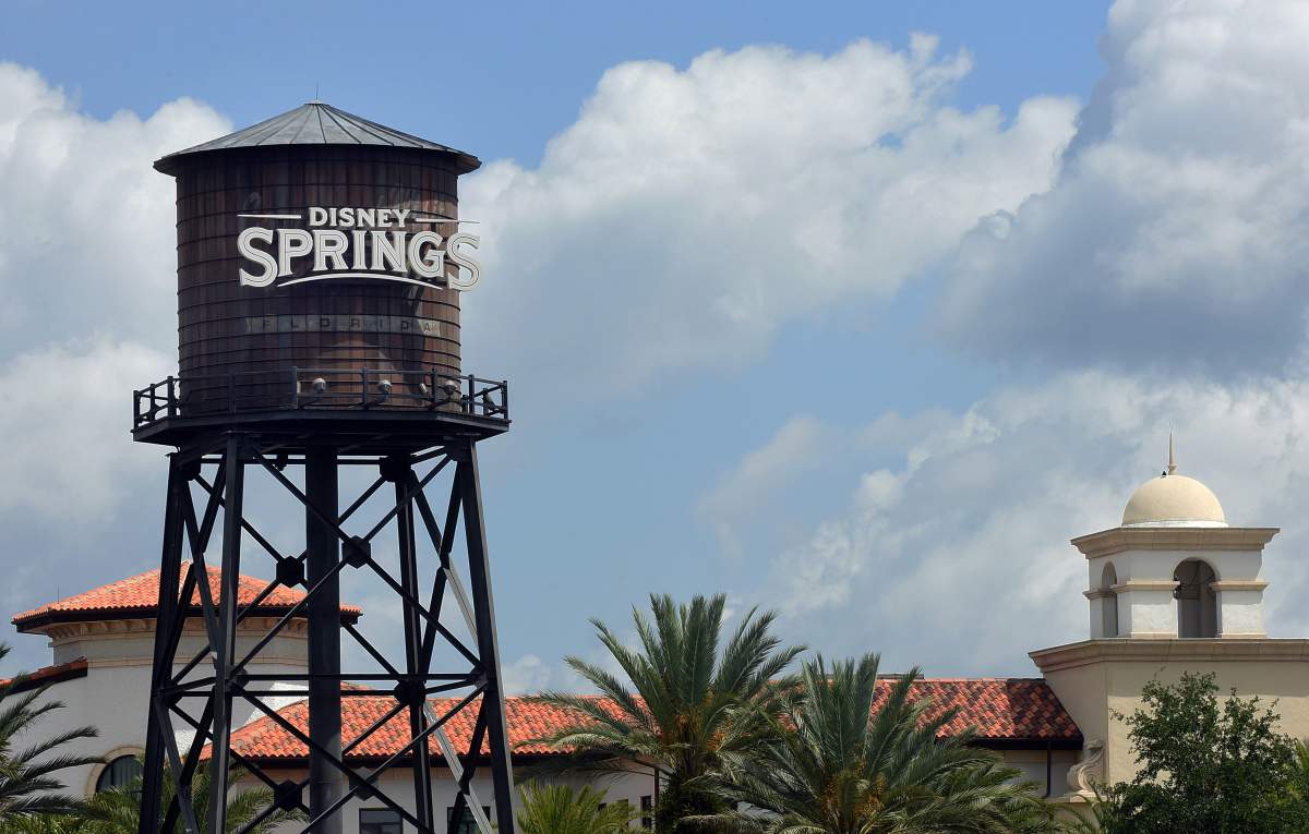 The Disney Springs sign.