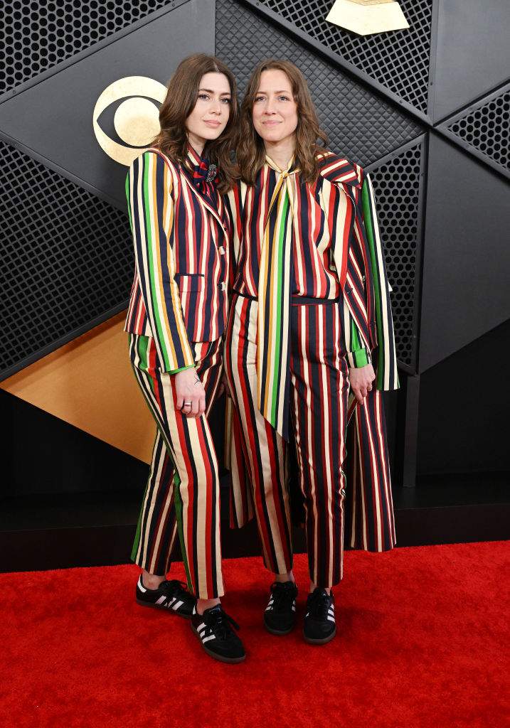 Rebecca Lovell and Megan Lovell at the 66th Annual GRAMMY Awards held at Crypto.com Arena on February 4, 2024 in Los Angeles, California.